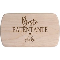 Frühstücksbrett Beste Patentante Mit Namensgravur Geschenkidee Für Die Patin Geburtstag von trendgravur