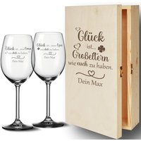 Geschenkbox Rotweingläser Von Leonardo Mit Gravur "Glück Ist... Großeltern Wie Euch Zu Haben." Oma Und Opa Geschenkbox Rotweingläser Von Leonardo Mit Gravur "Glück Ist... Großeltern Wie Euch Zu Haben." Oma Und Opa von trendgravur