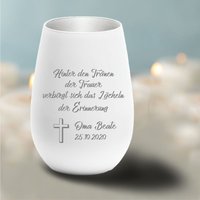 Personalisiertes Windlicht Erinnerungslicht - Hinter Den Tränen Der Trauer von trendgravur