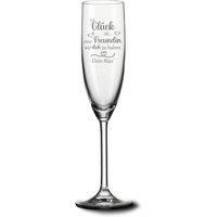 Sektglas Mit Gravur Glück Ist Eine Freundin Wie Dich Zu Haben Deinem Wunschnamen Geburtstag Geschenkidee Freundschaft von trendgravur