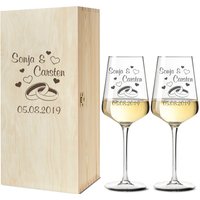 Weingläser Zur Hochzeit Mit Gravur Hochzeitsdatum Motiv Ringe Deine Wunschnamen - Leonardo Weinglas Puccini Geschenk Weingläser Zur Hochzeit Mit Gravur Hochzeitsdatum Motiv Ringe Deine Wunschnamen - Leonardo Weinglas Puccini Geschenk von trendgravur