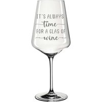 Weinglas Mit Gravur Spruch Its Always Time For A Glas Of Wine.. Rotweinglas Leonardo Geschenkidee Geburtstag von trendgravur