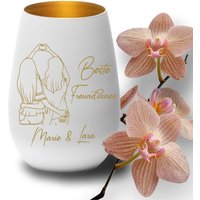 Windlicht Beste Freundinnen Mit Deinen Wunschnamen - Geschenk Für Die Beste Freundin Zum Geburtstag von trendgravur