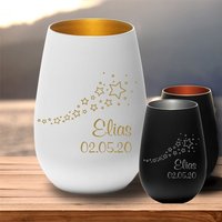 Windlicht Erinnerungslicht - Sterne Mit Namensgravur Und Datum Für Sternenkinder von trendgravur