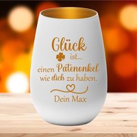 Windlicht Für Patenonkel Glück Ist Einen Patenonkel... Mit Deiner Wunschgravur von trendgravur
