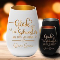 Windlicht Glück Ist Eine Schwester Wie Dich Zu Haben Mit Deinem Wunschnamen Personalisiertes Geschenk Geburtstagsgeschenk von trendgravur