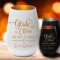 Windlicht Mit Gravur Glück Ist Eltern Wie Euch Zu Haben Wunschgravur Geschenk Für Mama Und Papa Kinder von trendgravur