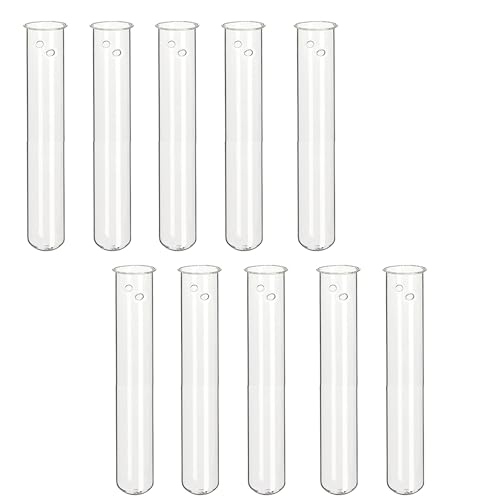 Reagenzläser mit Loch Ø 2,5 x 15cm | Mini-Vasen Set - 10x Reagenzglas mit Mini Vase Reagenz Glas von trendmarkt24