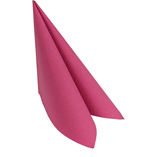 trendmarkt24 Premium-Servietten fuchsia Tissue 40x40cm groß 50 Stück hochwertige Qualität von trendmarkt24