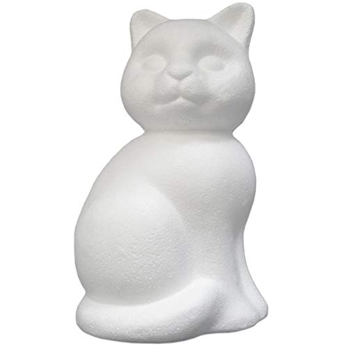 trendmarkt24 Strypokatze ca. 24 cm 1 Stück Styropor Tier dekorieren Katze Styroporfigur von trendmarkt24