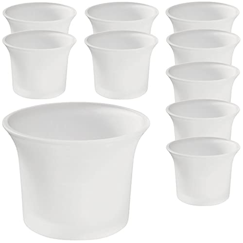 trendmarkt24 Teelichtglas Set gefrostet 10 Stück ca. 6,5 x 4,5 cm Teelichtgläser | Teelichthalter von trendmarkt24