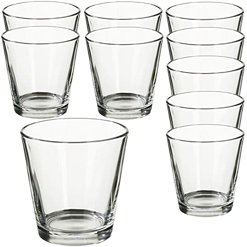 trendmarkt24 Teelichtglas-Set transparent 10er Set ca. 6,6 x 4,5 cm Teelichtgläser | Teelichthalter von trendmarkt24