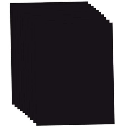 trendmarkt24 Tonkarton Schwarz 50 x 70 cm 10 Blatt 220g/m² Schulpapier Kindergartenpapier Bastelkarton von trendmarkt24