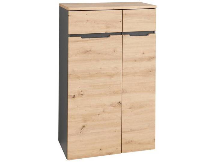 Büroschrank MEMPHIS 2-türig GH10 Front Artisan Eiche Korpus Graphit von trendmöbel24