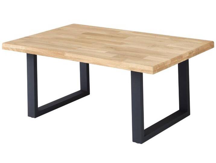 Couchtisch CHRIS U 110 x 70 Eiche massiv geölt Metallgestell U-Form Couchtisch CHRIS U 110 x 70 Eiche massiv geölt Metallgestell U-Form von trendmöbel24