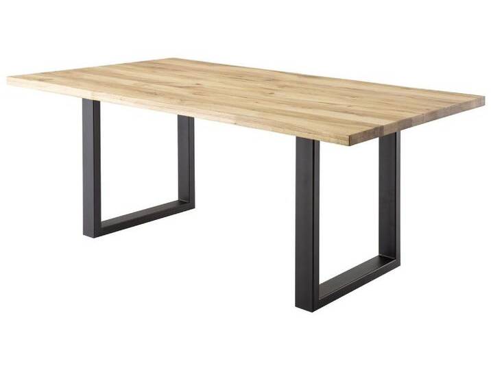 Esstisch ROCKFORD 160 x 90 cm Wildeiche Massivholz geölt Gestell Metall Esstisch ROCKFORD 160 x 90 cm Wildeiche Massivholz geölt Gestell Metall von trendmöbel24