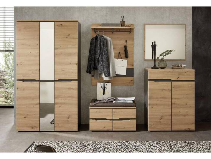 Garderoben Set MEMPHIS GH81 Artisan Eiche Nachbildung 5-teilig von trendmöbel24