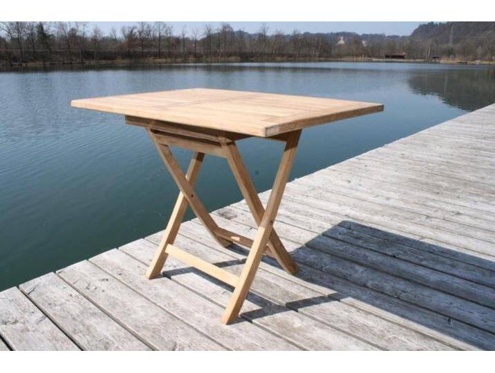 Gartentisch Klapptisch Paris in premium Teak 100 x 70 cm von trendmöbel24