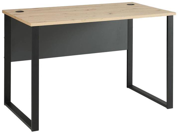 Schreibtisch MEMPHIS Artisan Eiche - Metallgestell schwarz 120 x 73 cm von trendmöbel24