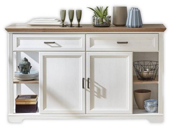 Sideboard JASMIN Pinie weiß Nachbildung mit offenen Fächern Sideboard JASMIN Pinie weiß Nachbildung mit offenen Fächern von trendmöbel24