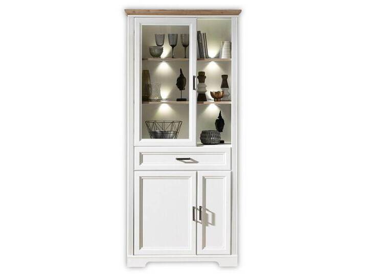 Vitrine JASMIN 2-türig - Landhausstil Pinie weiß mit Beleuchtung Vitrine JASMIN 2-türig - Landhausstil Pinie weiß mit Beleuchtung von trendmöbel24
