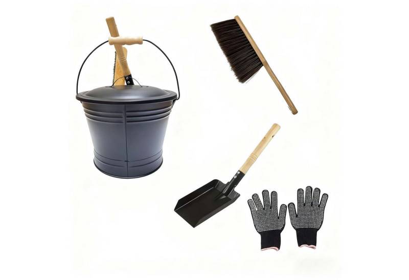 trends for living Aschekasten Ascheeimer mit Deckel und Schaufel, 5L Kohleeimer Zubehör für Kamin trends for living Aschekasten Ascheeimer mit Deckel und Schaufel, 5L Kohleeimer Zubehör für Kamin von trends for living