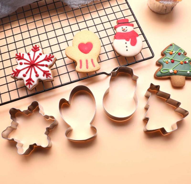 trends for living Ausstechform Backset 4-teilige Weihnachtsmann-Plätzchenformen DIY-Backwerkzeuge, (4-St) von trends for living