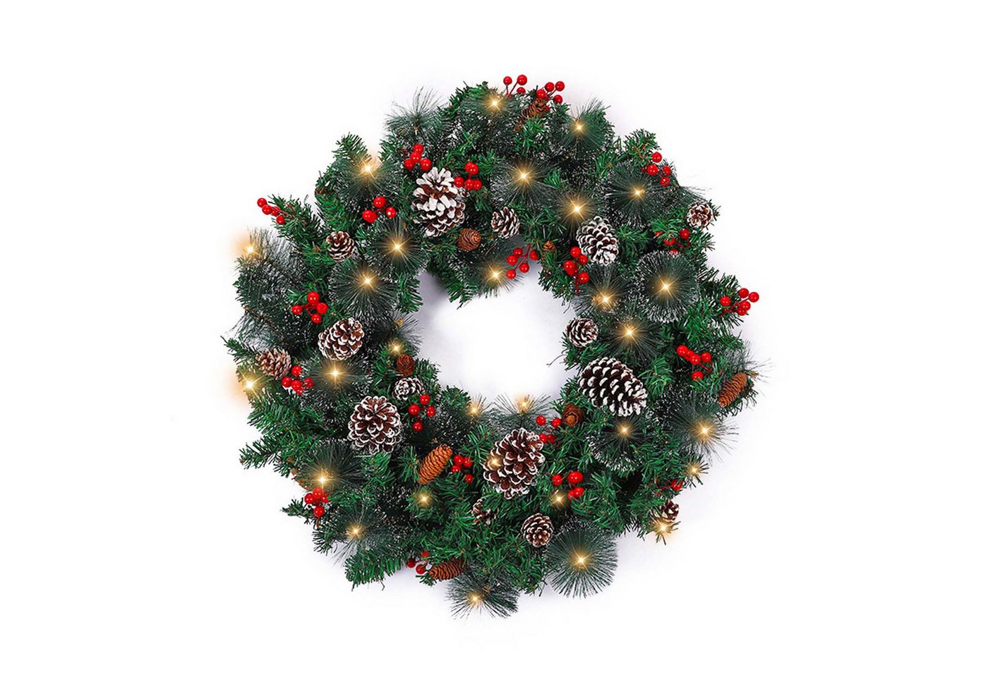 trends for living Christbaumschmuck Weihnachtskranz Tannenzapfen Dekoration Tür hängend mit Licht 30cm trends for living Christbaumschmuck Weihnachtskranz Tannenzapfen Dekoration Tür hängend mit Licht 30cm von trends for living