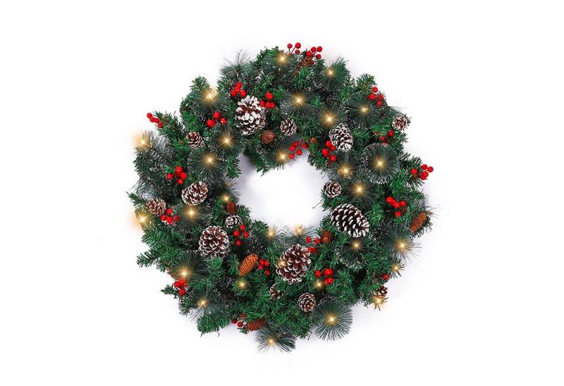 trends for living Christbaumschmuck Weihnachtskranz Tannenzapfen Dekoration Tür hängend mit Licht 30cm trends for living Christbaumschmuck Weihnachtskranz Tannenzapfen Dekoration Tür hängend mit Licht 30cm von trends for living