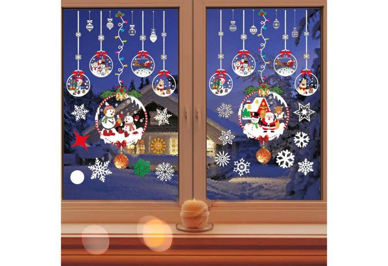trends for living Fensterbild Fensterbild Weihnachten Selbstklebend Weihnachtsmann Fensteraufkleber von trends for living