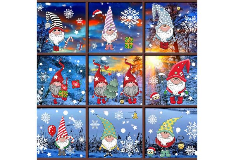 trends for living Fensterbild Fensterfolie Weihnachtsmann Fenster Weihnachten Fensteraufkleber von trends for living