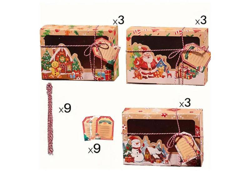 trends for living Geschenkbox 9 stucke Weihnachtsdeko-Box Kraftpapier Bonbonschachtel Geschenkbox trends for living Geschenkbox 9 stucke Weihnachtsdeko-Box Kraftpapier Bonbonschachtel Geschenkbox von trends for living