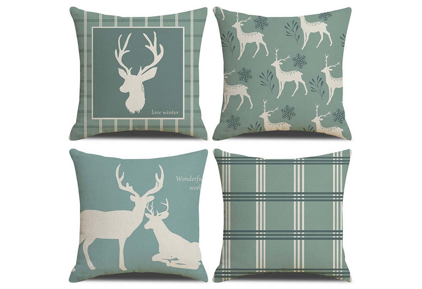 trends for living Kissenbezug 4er Set Dekorativ Kissenbezug, Weihnachten Weich 45x45 cm Kissenhülle trends for living Kissenbezug 4er Set Dekorativ Kissenbezug, Weihnachten Weich 45x45 cm Kissenhülle von trends for living