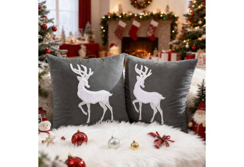 trends for living Kissenbezug Weihnachten Kissenbezug 2 Stück Weihnacht Zierkissenbezug 45x45 cm trends for living Kissenbezug Weihnachten Kissenbezug 2 Stück Weihnacht Zierkissenbezug 45x45 cm von trends for living