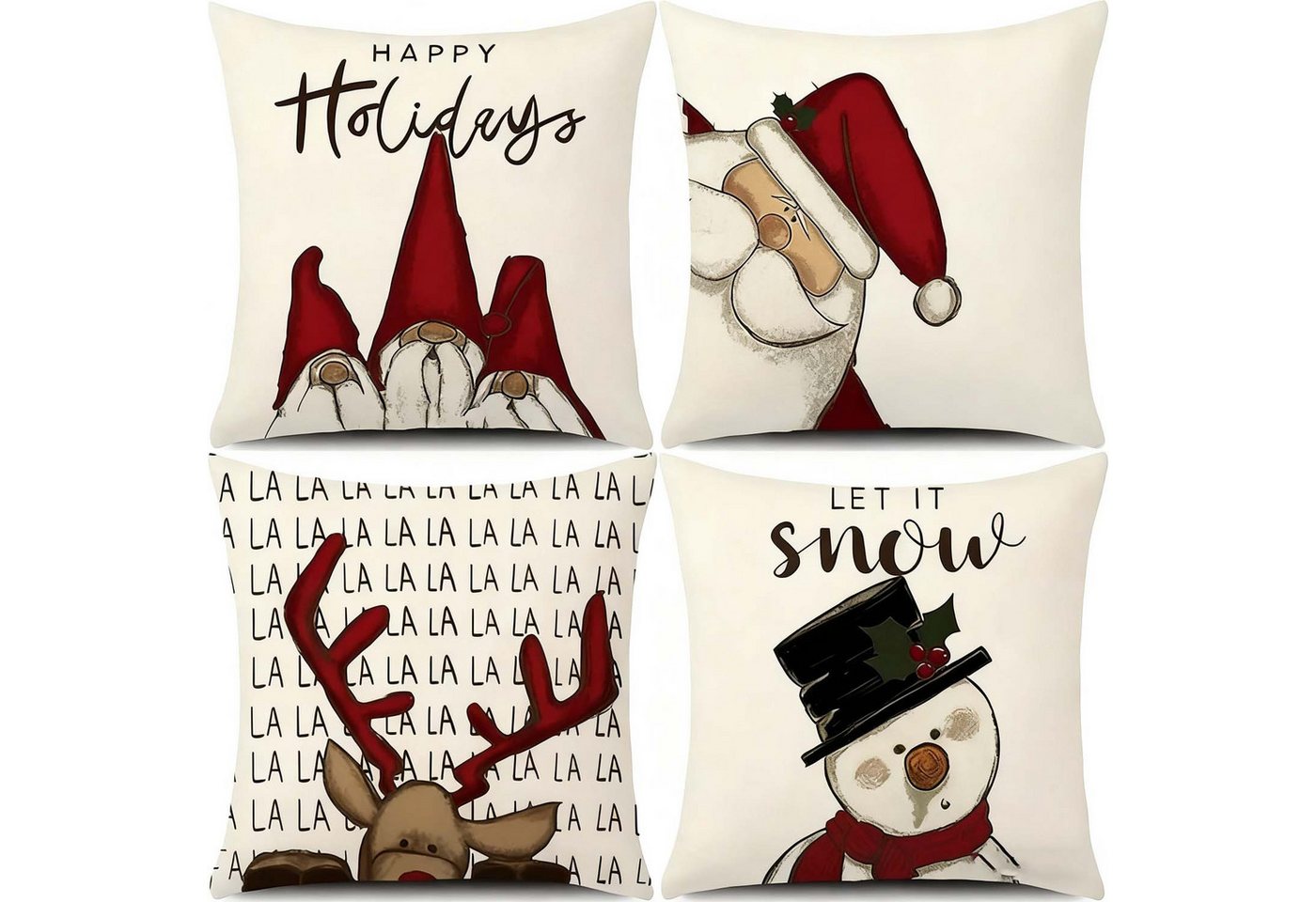 trends for living Kissenbezug Weihnachten kissenbezug 45x45 cm 4 Stück Feines Leinen Kissenbezug trends for living Kissenbezug Weihnachten kissenbezug 45x45 cm 4 Stück Feines Leinen Kissenbezug von trends for living