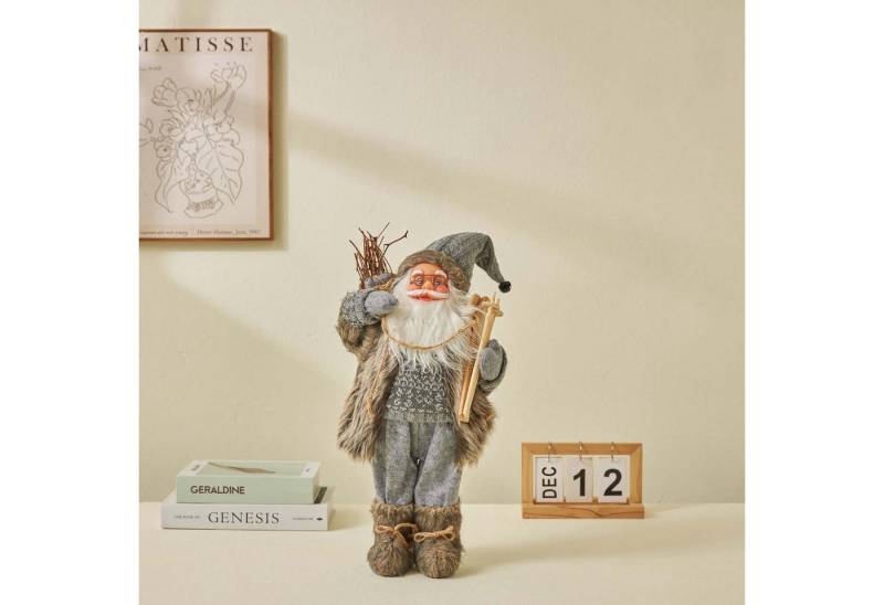 trends for living Winterlandschaft Weihnachtsmann im nordischen Stil mit weißem Bart Weihnachtsdekoration von trends for living