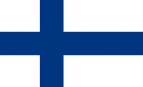 Qualitäts Fahne Flagge Finnland 90 x 150 cm mit verstärktem Hissband von trends4cents