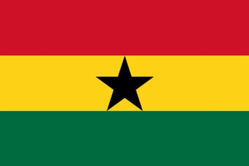 Qualitäts Fahne Flagge Ghana 90 x 150 cm mit verstärktem Hissband von trends4cents