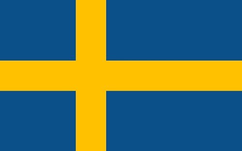 Qualitäts Fahne Flagge Schweden 90 x 150 cm mit verstärktem Hissband von trends4cents