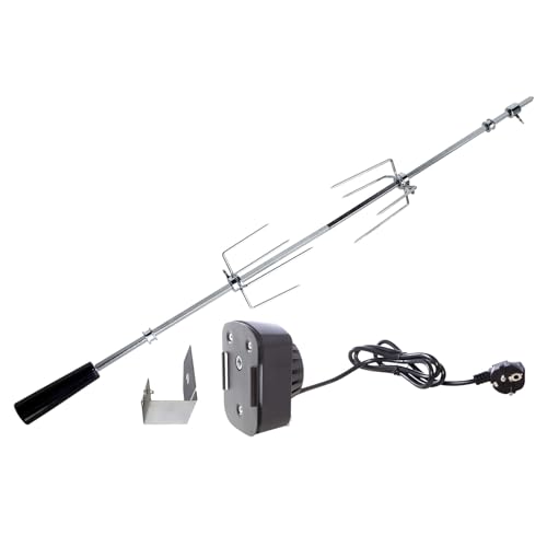 trends4cents ALL'GRILL Grillspieß mit Motor 230V - 74 cm für ALL'GRILL Chef M und Allrounder M: Edelstahlspieß, inkl. Fleischklammern, einfache Bedienung von trends4cents