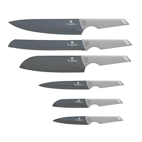 trends4cents Berlinger Haus Messer Set | 6-tlg. antibakteriell umweltfreundlich Kochmesser Brotmesser Santokumesser Allzweckmesser Schälmesser Küche Haushalt (Aspen) von trends4cents