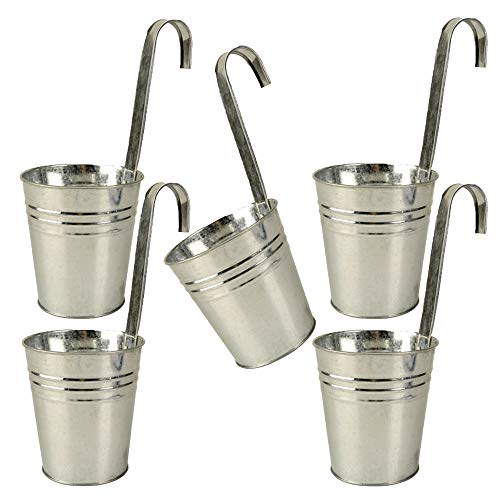 trendsforever 5er Set Hängetöpfe Zink in der Farbe Zink/Silber für Balkon und Garten Blumentopf hängend Metall trendsforever 5er Set Hängetöpfe Zink in der Farbe Zink/Silber für Balkon und Garten Blumentopf hängend Metall von trendsforever