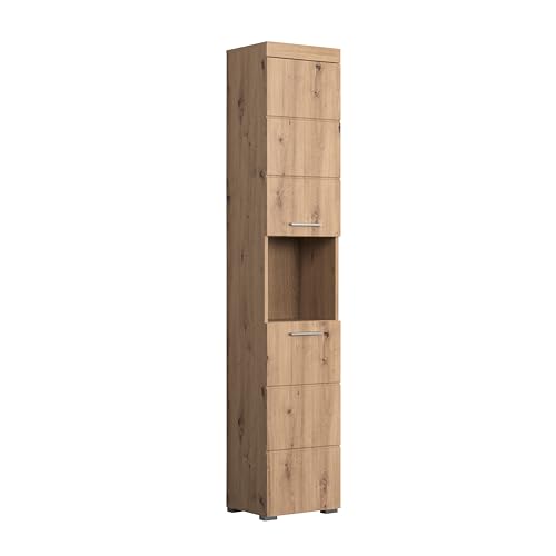 trendteam smart living - Hochschrank Badschrank - Bad - Amanda - Aufbaumaß (BxHxT) 37 x 190 x 31 cm - Farbe Asteiche - 139310392 von trendteam smart living