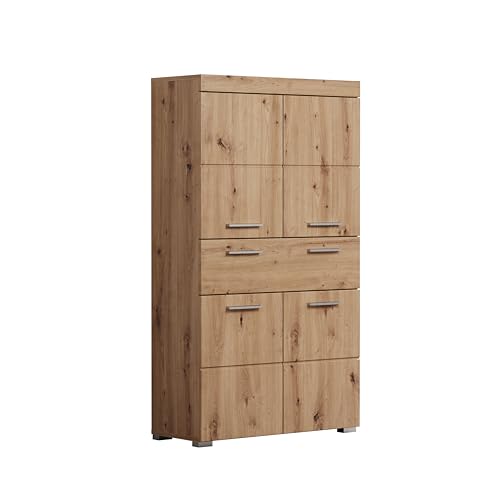 trendteam smart living - Hochschrank Schrank - Bad - Amanda - Aufbaumaß (BxHxT) 73 x 130 x 31 cm - Farbe Asteiche - 139310792 von trendteam smart living