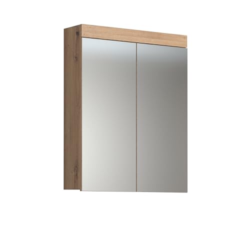 trendteam smart living - Spiegelschrank - Bad - Amanda - Aufbaumaß (BxHxT) 60 x 77 x 17 cm - Farbe Asteiche - 139340592 von trendteam smart living