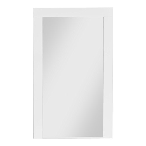 trendteam smart living - Kito - Wandspiegel - Weiß/Weiß Hochglanz - Garderobenspiegel mit Umrahmung - (BxHxT) 58 x 95 x 2 cm von trendteam smart living