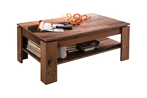 trendteam smart living - Couchtisch Tisch Wohnzimmertisch - Wohnzimmer - Indy - Aufbaumaß (BxHxT) 110 x 47 x 65 cm - Farbe Old Wood - 187911824 von trendteam smart living