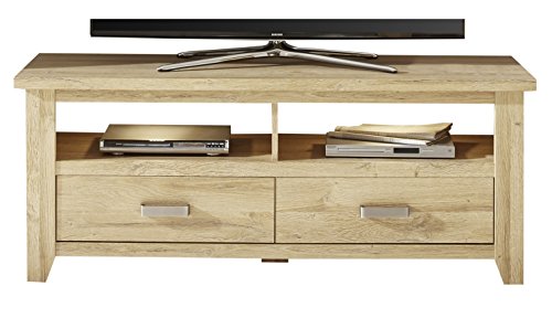 trendteam smart living - Canyon - TV-Schrank - Braun - TV-Lowboard mit 2 Schubladen und 2 offenen Fächern - (BxHxT) 143 x 57 x 48 cm - Metallgriffe von trendteam smart living