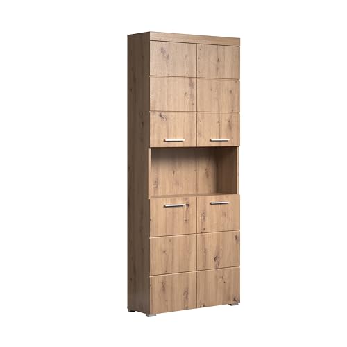 trendteam smart living - Hochschrank breit - Bad - Amanda - Aufbaumaß (BxHxT) 73 x 190 x 31 cm - Farbe Asteiche - 139310592 von trendteam smart living