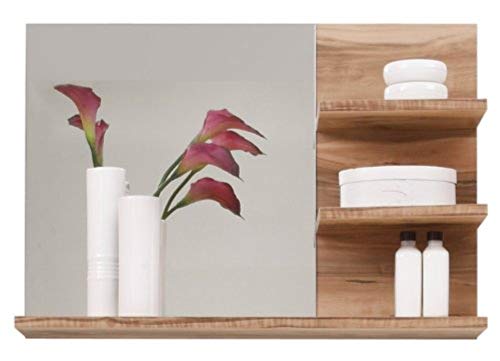 trendteam smart living - Wandspiegel Spiegel - Badezimmer - Cancun - Aufbaumaß (BxHxT) 72 x 57 x 20 cm - Farbe Nussbaum - 125940160 von trendteam smart living